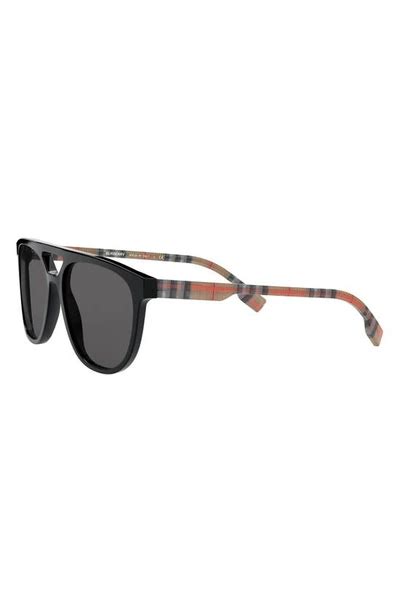 burberry 56mm aviator sunglasses|More.